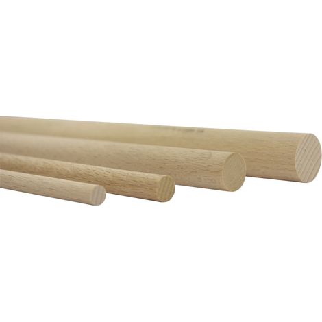 Holzstangen ø 7 mm Länge 1000 mm Holzrundstäbe glatt Holzstäbe massive Buche