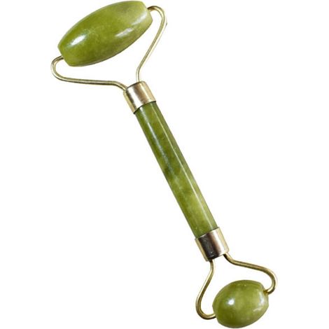 Rouleau facial femme soin peau lifting fermeté massager visage maison spa anti-rides galet jade beauté peau lisse. (1/5)