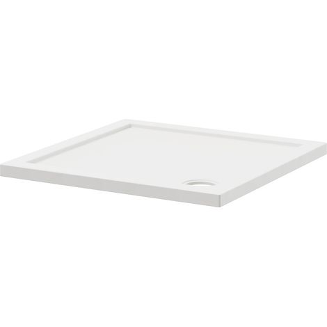 Pearlstone Slip Resistant 800mm x 800mm x 40mm Square Shower Tray (1/4)