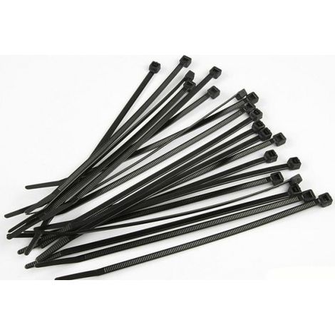 Fascette in plastica nere Rilsan lunghe 550 mm larghe 9 mm - 40 fascette di plastica