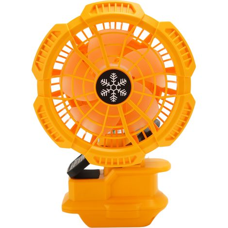 Ventilateur sans fil orientable à clip 3 vitesses rotation 315° 2150-3300 tr/min chantier pour batterie 14,4-18V (1/5)