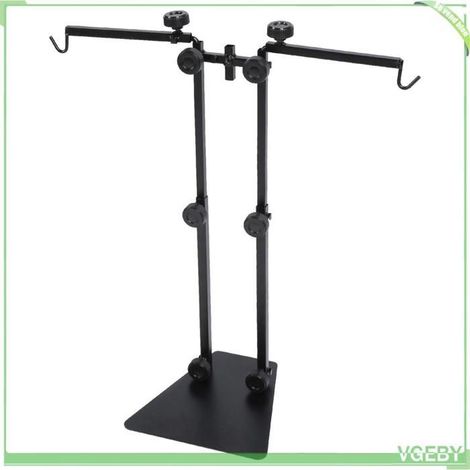 Pied de lampe pour reptile - FAFEICY - Support double - Hauteur régl. 45–92 cm - Largeur 56–82 cm - 2 crochets (1/5)