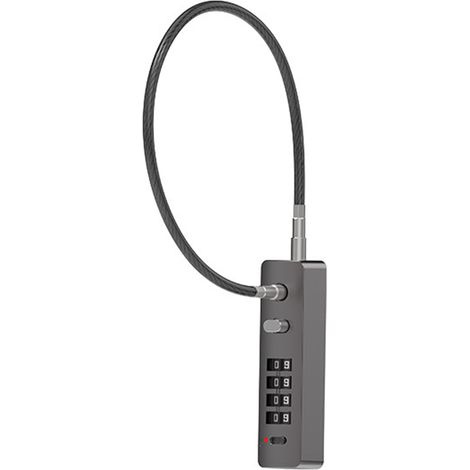 Cadenas à câble en acier argenté à 4 chiffres, antivol pour vélo, casier, clôture, armoire de rangement et arme à feu. (1/5)