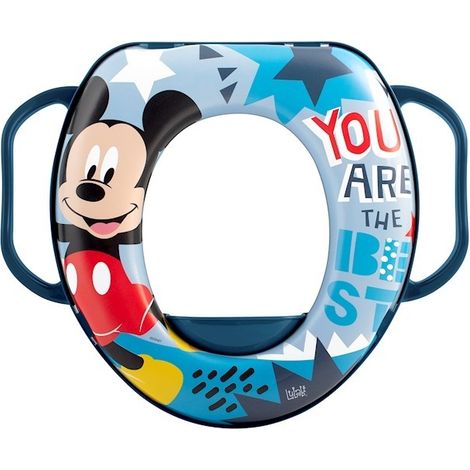 Riduttore per WC Disney Mickey Icon con maniglie imbottito BPA Free +24 Mesi