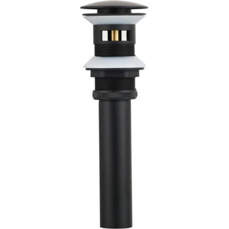 Black Sink Drain, Brass Pop Up Drain with Overflow, Pop Up Sink Drain (1/5)