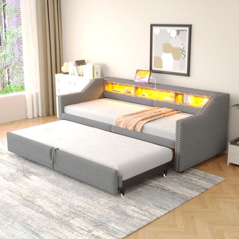 sofá cama extensible con almacenaje 90/180 x 200 cm OKMYHOME (1/5)