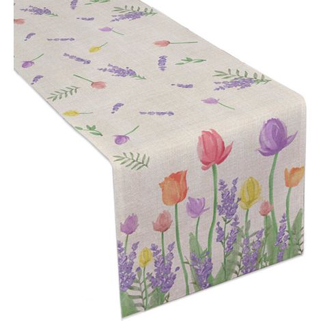 Napperons de table 33x183cm lot de 2, impression florale, revêtement imperméable pour salle à manger (1/5)