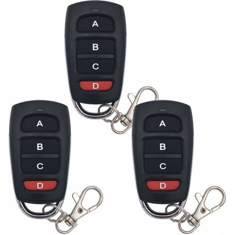 Télécommande De Garage 433Mhz - Cloneur Universel Sans Fil - Pour Portail Et Volet Roulant - Lot De 3 (1/5)