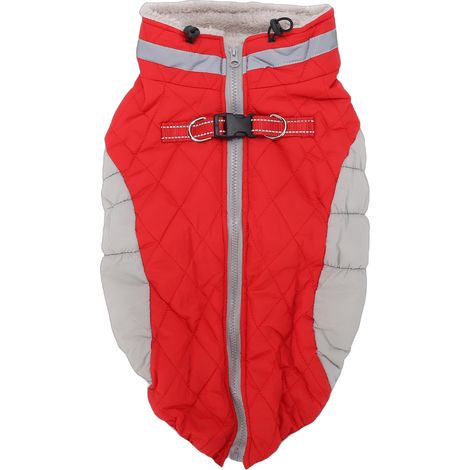 Manteau d'hiver pour chien avec bande réfléchissante, fermeture éclair, imperméable, coupe-vent, veste chaude pour temps froid S (1/5)