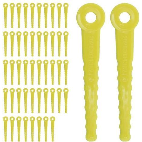 50 replacement blades for Push-N-Wad Weed-Warrior 70289a weed eater trimmer head (1/4)