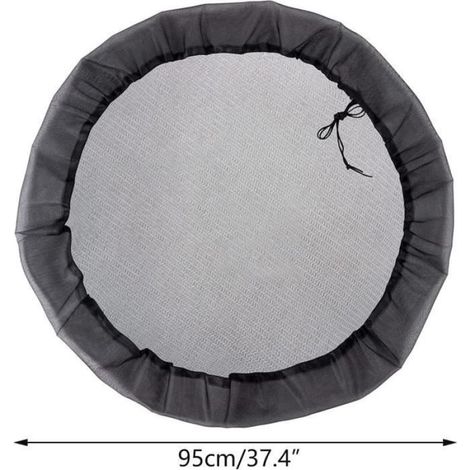 Filet pour citerne de pluie - Réglable - Résistant aux intempéries - Protection contre les feuilles, larves de moustiques (1/4)