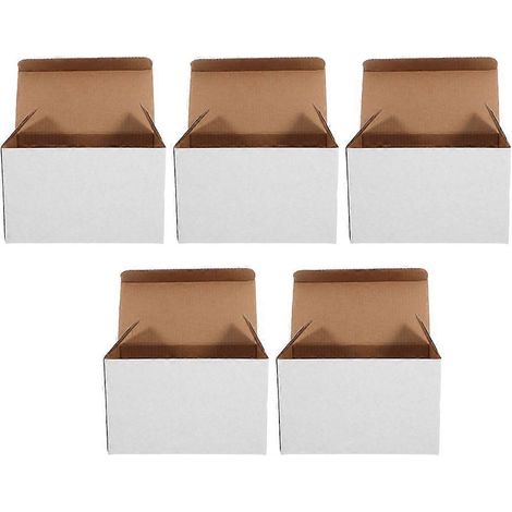 Boîtes d'expédition en carton ondulé blanc pour déménagement lot de 20 dimensions : 16 x 10 x 8 cm blanches (1/5)