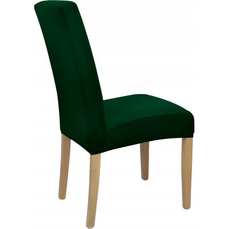 Housse de chaise élastique vert bouteille [21CD2] (1/5)