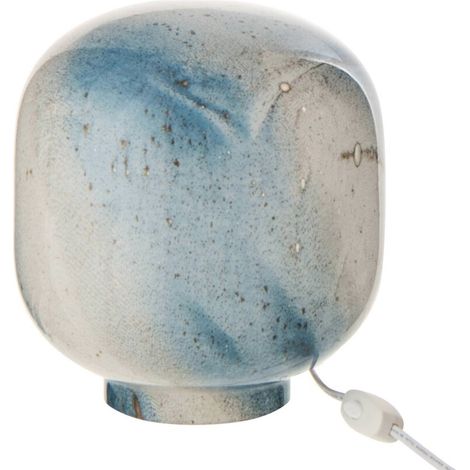 Lampe de table en verre bleu et blanc - bleu et blanc (1/5)