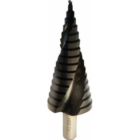 Foret étagé en 6% Cobalt pour acier inoxydable et métal (4-32 mm/15 étapes) (1/4)