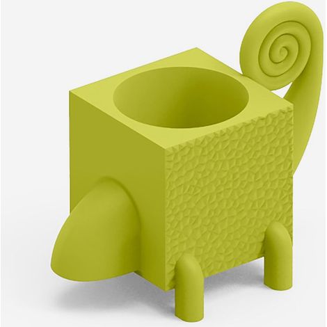 Vaso design in polietilene per piante da interno ed esterno Cama - Verde 2 (1/3)