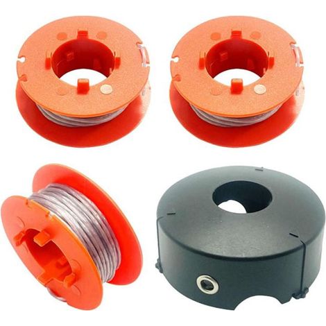 F016800175 Bobine de Fil pour Bosch Art 23 26 30 Easytrim et Combitrim,Pro-Tap Automatique Bobine Cordon Souple,8M x 1,6mm avec Couvercle F016L71088(3 Bobine + 1 Couvercle), (1/5)