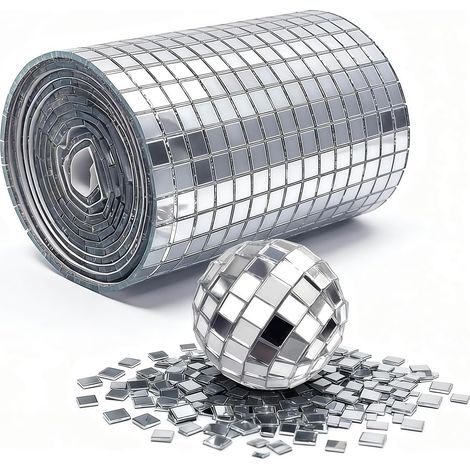 5400 Pièces De Mosaïques Autocollantes pour Miroir 5 X 5 Mm Éléments en Forme De Boule Disco pour Projets Créatifs Faits Main Décorations De Fête Autocollants (1/5)