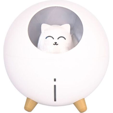 USB-Luftbefeuchter mit Katzenmotiv und LED-Beleuchtung (7 Farben) – Kontinuierlicher und indirekter Nebelmodus – Automatische Abschaltung nach 5 Stunden – Beruhigende Atmosphäre (1/4)