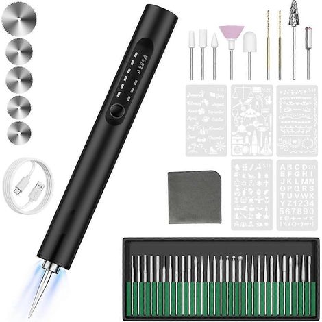 USB-wiederaufladbarer Gravierstift mit Schwarzlicht (1/5)