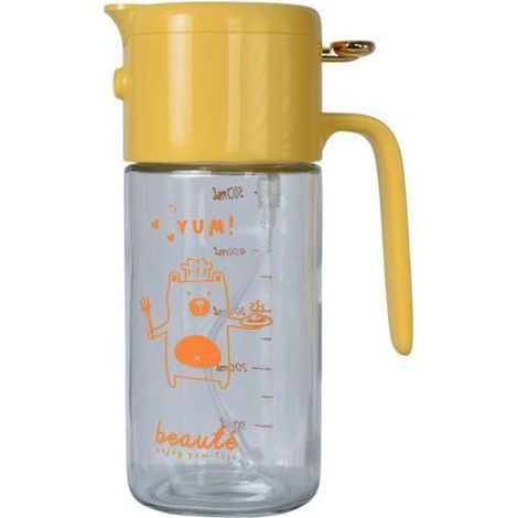 BelleRise - Spray Huile Cuisine 2 en 1, Pulvérisateur & Verseur 500 ml en Verre, Bouteille Huile Rechargeable Sans BPA,Spray Huile Cuisine pour (1/5)