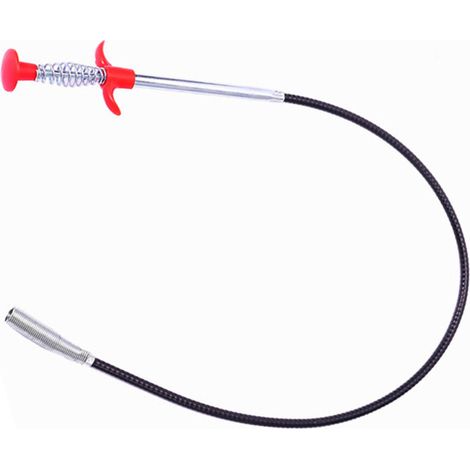 Irovami Déboucheur de canalisations à 4 griffes, outil de nettoyage efficace en fil d'acier pour toilettes, salle de bain et douche, 0,9 m / 35,4 po (1/5)