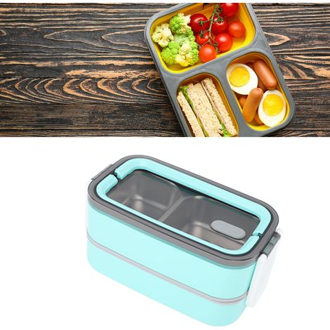 Isolierte Lunchbox aus Edelstahl im japanischen Stil, versiegeltes Fach für Schüler, mikrowellengeeignet, umweltfreundlich. (1/5)