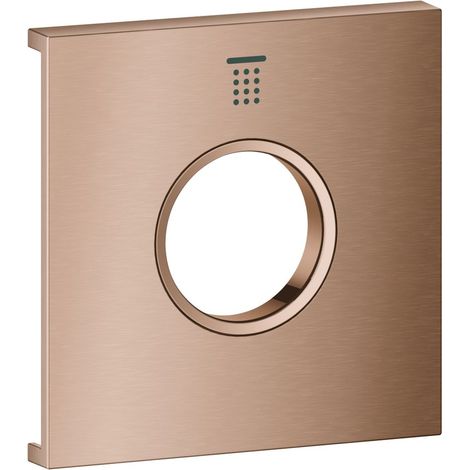 Grohe Grohtherm Aqua Tiles Metallplatte, Symbol Kopfbrause 1 für Grohtherm Aqua Tiles UP-Thermostate, Warm Sunset gebürstet (1/3)