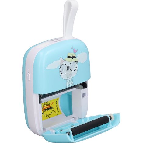 Tragbarer, wiederaufladbarer, Bluetooth-fähiger, 200 dpi, tintenloser Thermodrucker für Zuhause und Kinder (1/5)