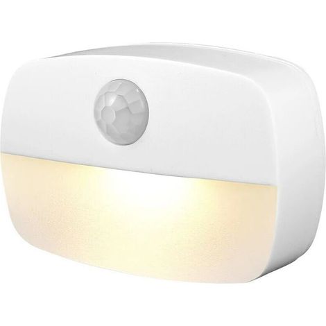 Détecteur de mouvement LED veilleuse alimentée par batterie, lampe murale de chambre à coucher, lumière intelligente (1/5)