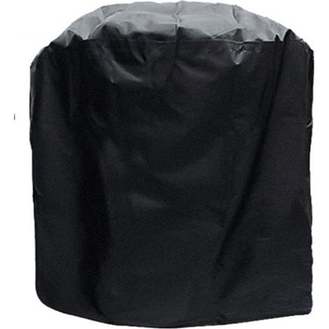 Barbecue-Grill, wasserdichte runde Grillabdeckung, Outdoor-Bar, Regen, schwarz, staubdicht, Gas-Holzkohle-Elektrogrill (Größe: 58 x 77 cm) (1/5)