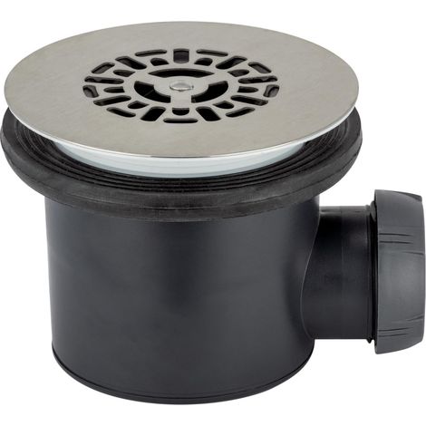 Bonde Douche Tourbillon Ø90 mm Grille Inox Brossé (1/5)