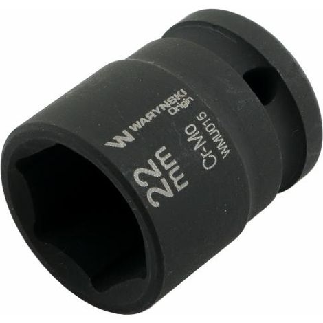 Vaso de impacto hexagonal 1/2". 22 mm. CrMo. DIN 3129. Waryński (1/4)