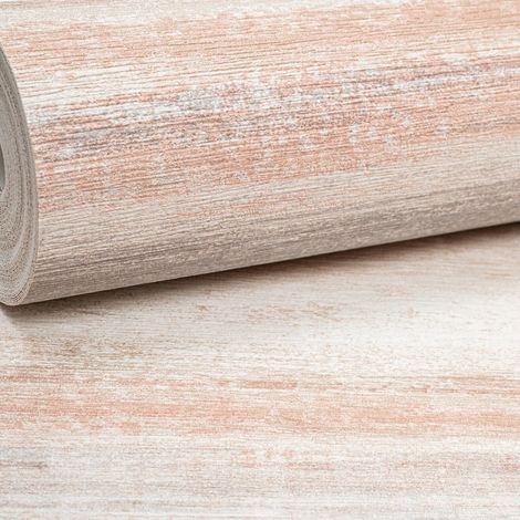 Grandeco Distressed Paint Effect Grey White Plaster Pink Vinyl Wallpaper Feature (1/4)
