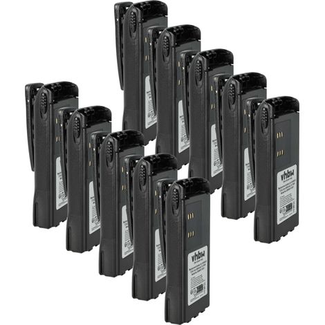vhbw 10x Akku kompatibel mit Motorola MTX850.LS, MTX950, MTX900, MTX850LS, MTX9250, MTX850-LS Funkgerät, Walkie Talkie (2600 mAh, 7,4 V, Li-Ion)