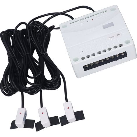 Interrupteur de niveau d'eau intelligent XKC-C383-3P, détection sans contact de débordement, contrôleur d'entrée/sortie pour pompe haute et basse position, relais de niveau AC110V-220V, kit de 3 pièce (1/5)