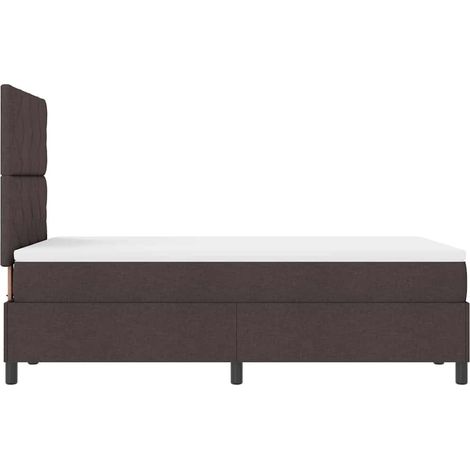 Maison Exclusive - Letto a molle con testiera Marrone Scuro 120 x 200 cm Tessuto (1/3)