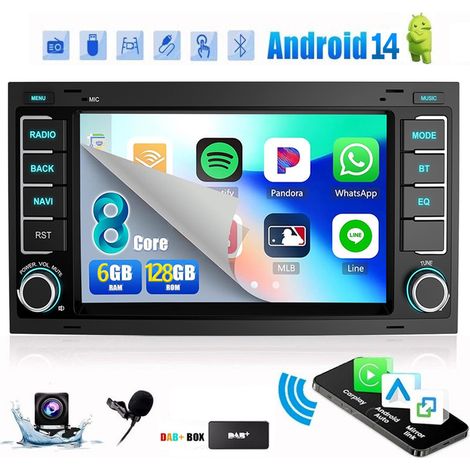 Radio Android de 8 núcleos para coche, GPS, DAB+, CarPlay, para VW Multivan T5, Touareg 7L 6+128G DAB+ CAM (1/5)