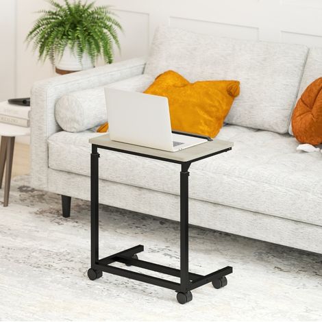 table salon mobile réglable bois 55x36 cm chêne OKMYHOME (1/5)