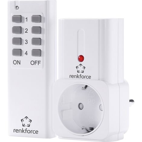 Renkforce   Steckdosen-Set 2teilig Innenbereich 2000 W