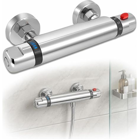 Mitigeur thermostatique de douche, raccord mural G1/2, entraxe 150 mm (1/5)