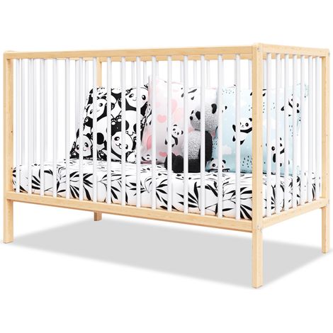 MINEA Lit bébé évolutif MATHIS 60x120 cm (matelas non inclus) (1/3)
