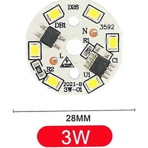 Ampoule LED circulaire 220 V pour spots encastrés et projecteurs (1/5)