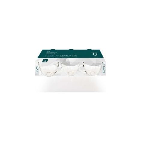 M HOME SET 6 TAZZE IN VETRO 230 ML