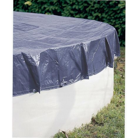 Bâche de Piscine Ronde Hors Sol Ø6 m pour Bassin Ø5,4 m (1/3)