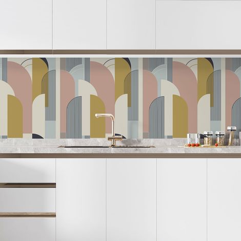 Crédence adhésive cuisine - Arches Design - 60x60 cm - Adhésif + Protection BRILLANTE (1/5)