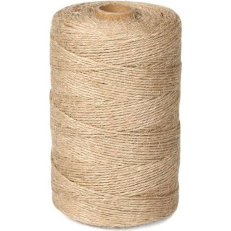 Corde de jute naturelle 2 mm x 200 m, idéale pour le jardinage, le bricolage et les griffoirs manuels pour chats