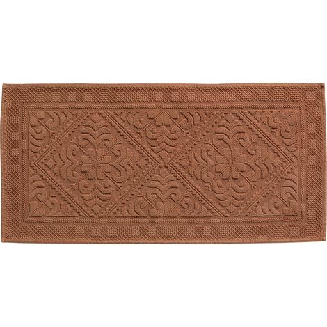 VIVARAISE - Tapis de bain Vivaraise Enzo en coton - Cuivre (54 x 110 cm) (1/3)