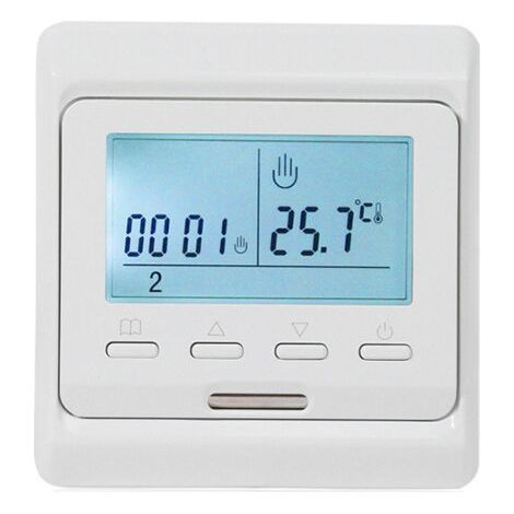 Thermostat d'ambiance Programmable avec Sonde 16A pour Chauffage au Sol Electrique, Numérique Thermostat Plancher Chauffage électrique (1/5)