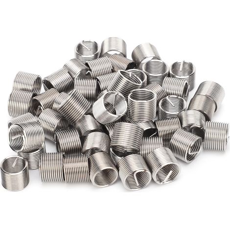 Satz mit 50 Gewindeeinsätzen aus Edelstahl M10x1x1,5D zur Reparatur und Reduzierung von Muttern (Außen- und Innengewinde). (1/5)